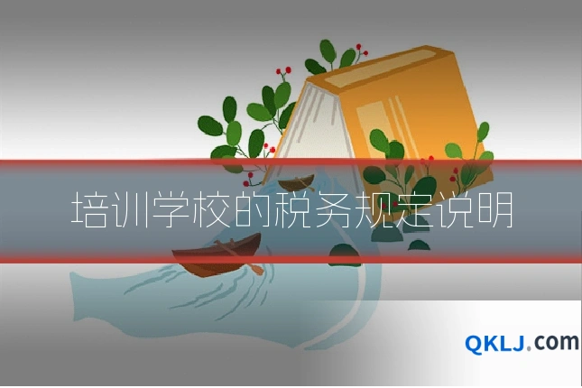 培训学校的税务规定说明