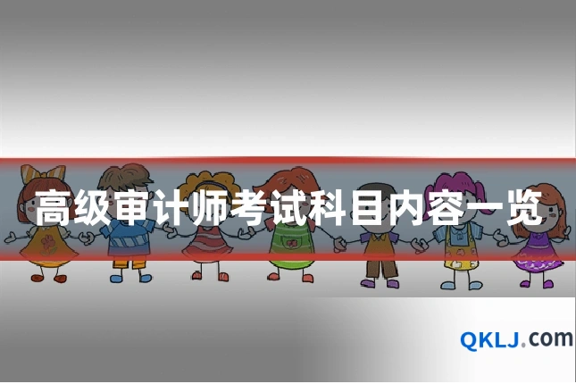 高级审计师考试科目内容一览