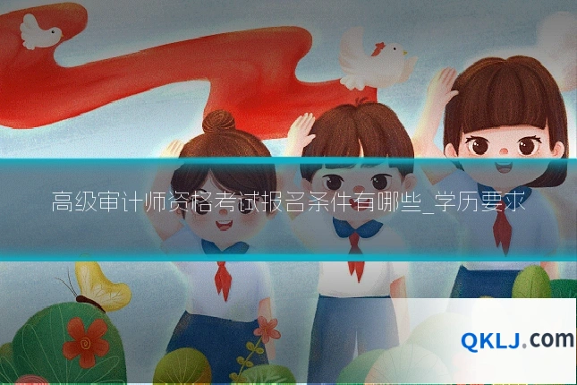 高级审计师资格考试报名条件有哪些_学历要求