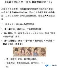 这城有良田李一桐物理队搭配指南