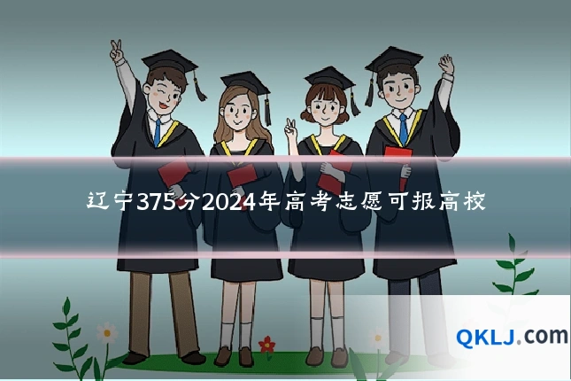 辽宁375分2024年高考志愿可报高校
