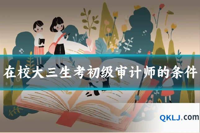 在校大三生考初级审计师的条件