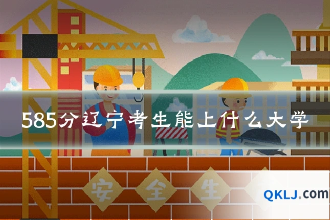 585分辽宁考生能上什么大学