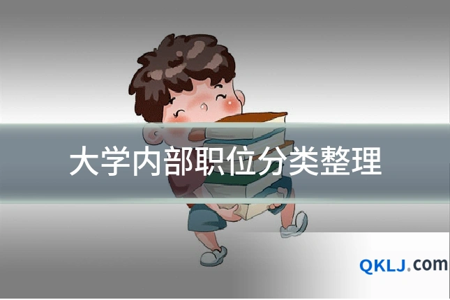 大学内部职位分类整理