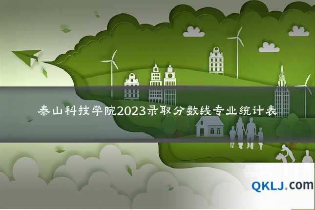 泰山科技学院2023录取分数线专业统计表