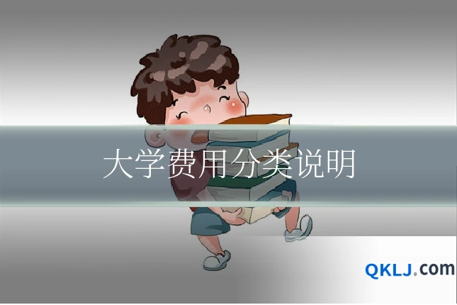 大学费用分类说明