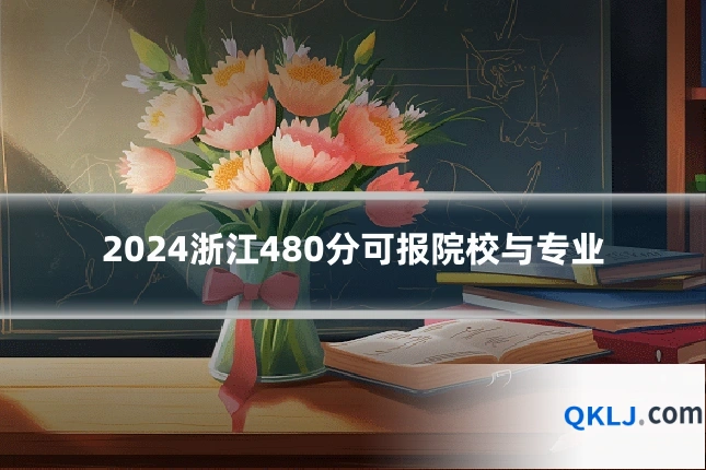 2024浙江480分可报院校与专业