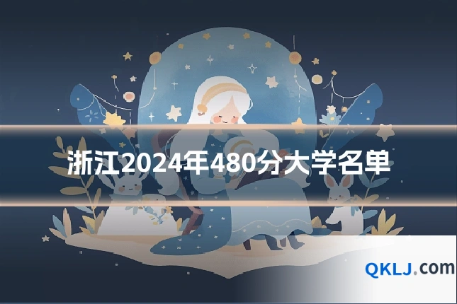 浙江2024年480分大学名单