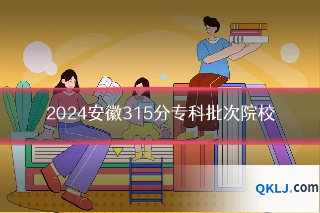 2024安徽315分专科批次院校