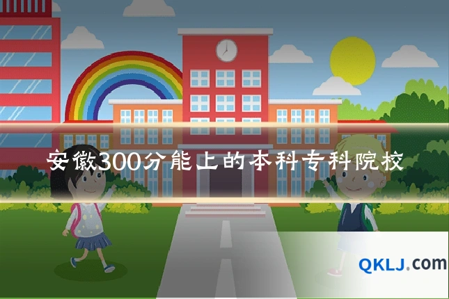安徽300分能上的本科专科院校