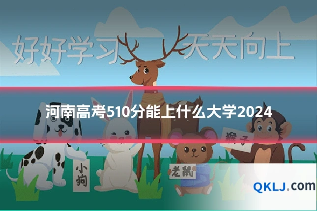 河南高考510分能上什么大学2024