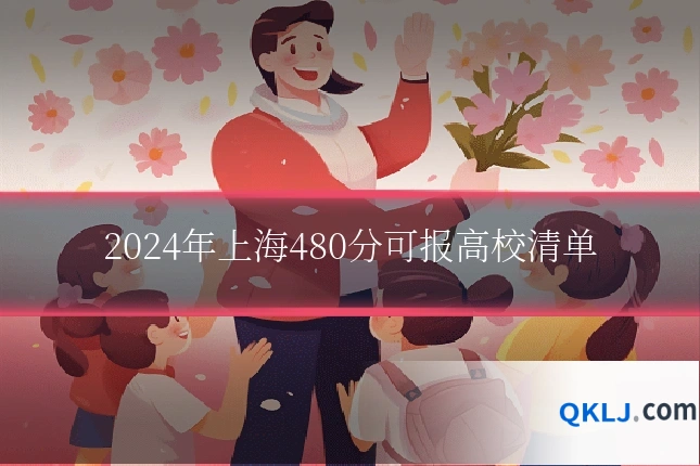 2024年上海480分可报高校清单