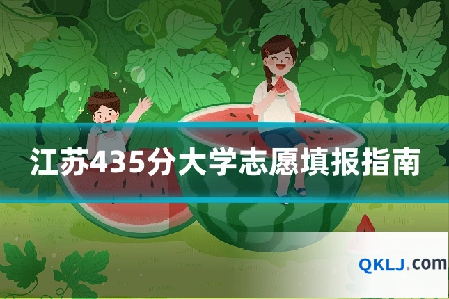 江苏435分大学志愿填报指南