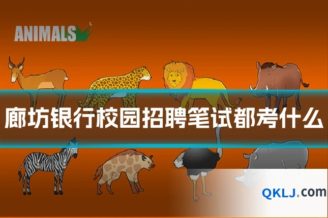廊坊银行校园招聘笔试都考什么