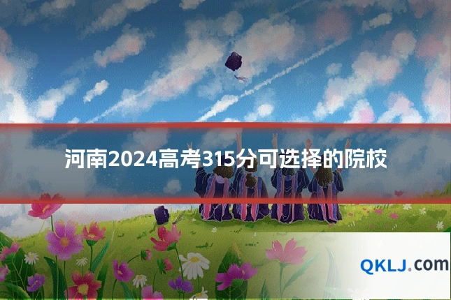 河南2024高考315分可选择的院校