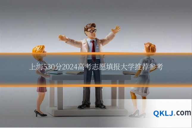 上海530分2024高考志愿填报大学推荐参考