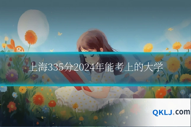 上海335分2024年能考上的大学