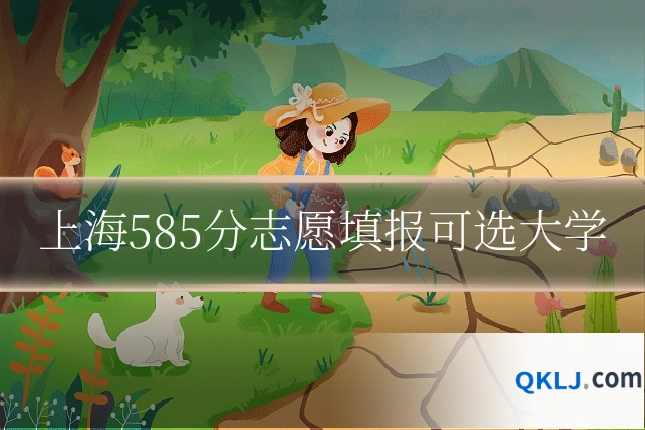 上海585分志愿填报可选大学
