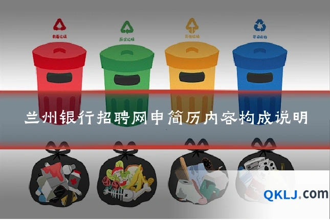 兰州银行招聘网申简历内容构成说明