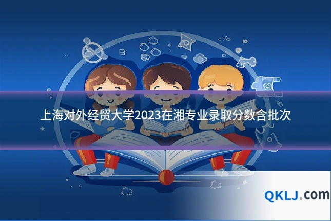 上海对外经贸大学2023在湘专业录取分数含批次