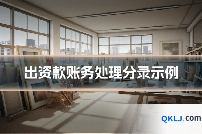 出资款账务处理分录示例