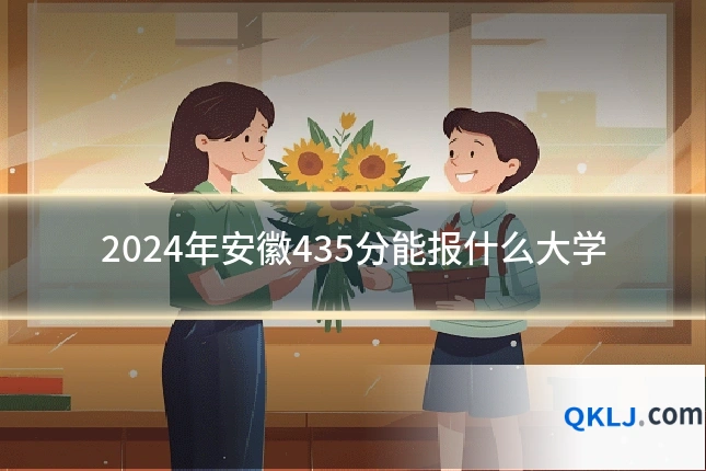 2024年安徽435分能报什么大学