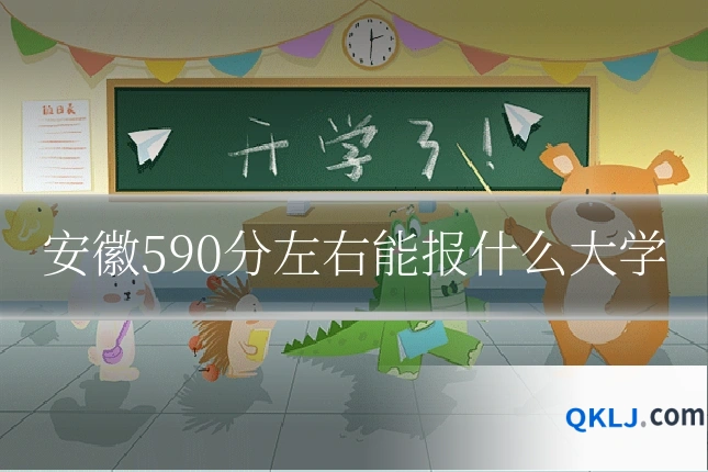 安徽590分左右能报什么大学