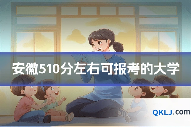 安徽510分左右可报考的大学