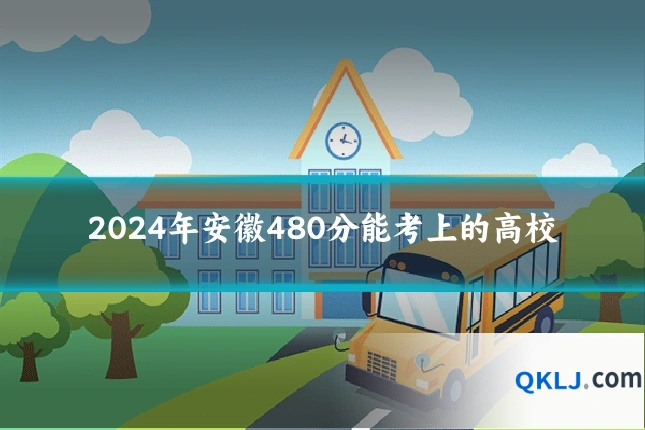 2024年安徽480分能考上的高校