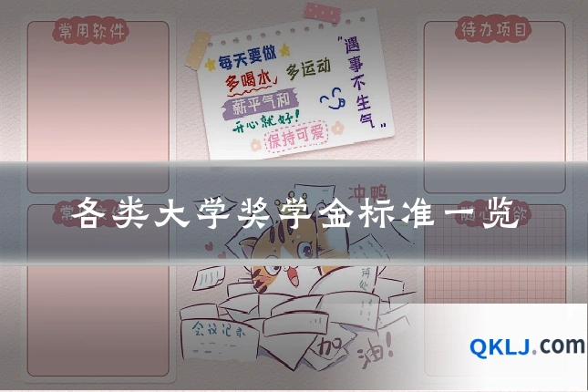 各类大学奖学金标准一览
