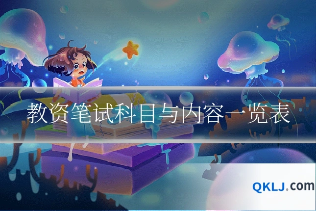 教资笔试科目与内容一览表