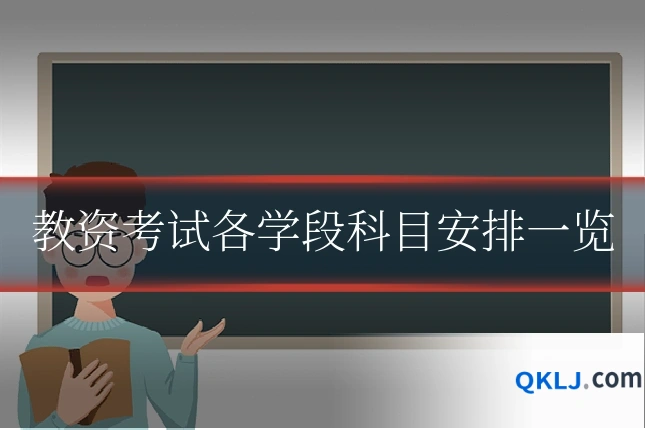 教资考试各学段科目安排一览