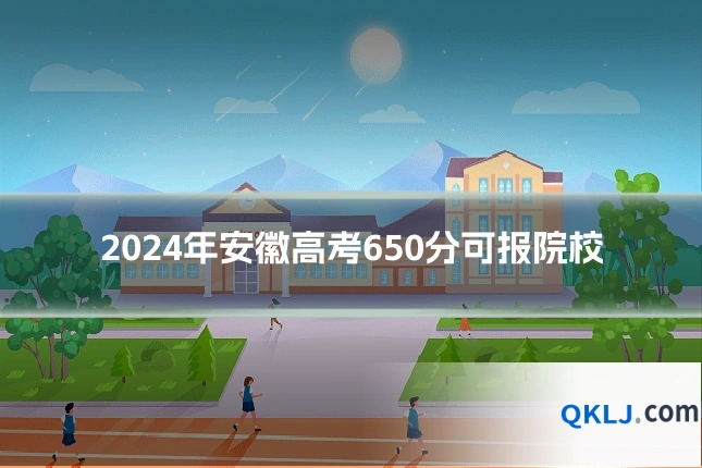 2024年安徽高考650分可报院校