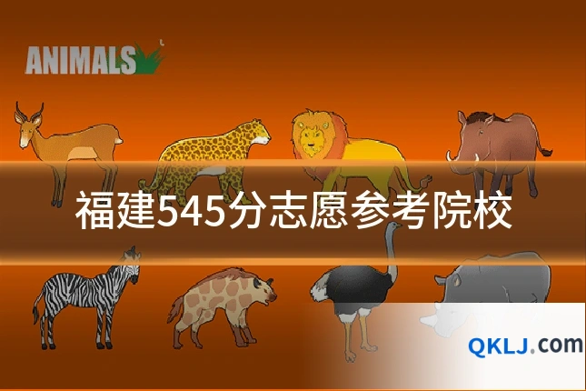 福建545分志愿参考院校