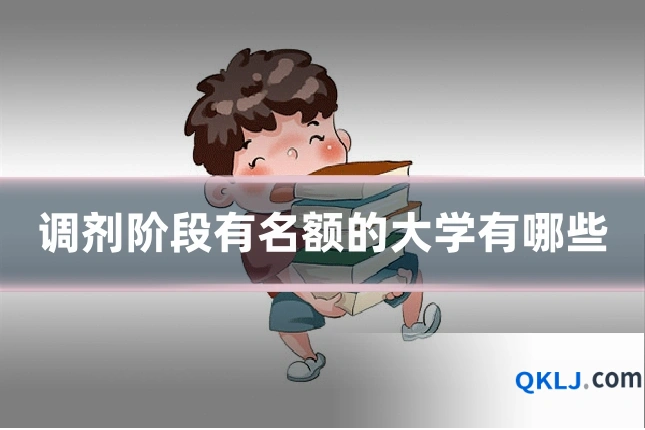 调剂阶段有名额的大学有哪些