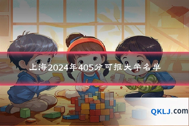 上海2024年405分可报大学名单