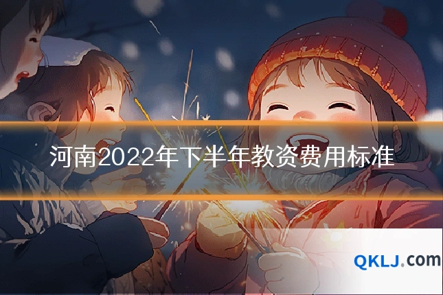 河南2022年下半年教资费用标准