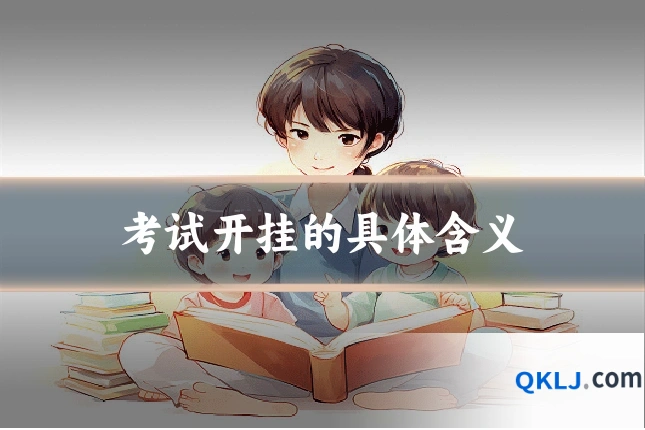 考试开挂的具体含义
