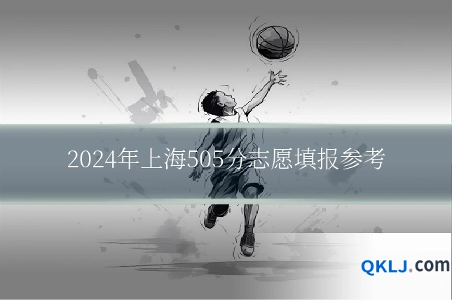 2024年上海505分志愿填报参考