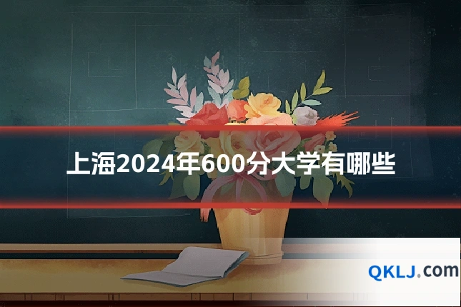 上海2024年600分大学有哪些