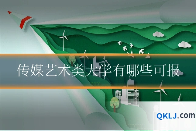 传媒艺术类大学有哪些可报