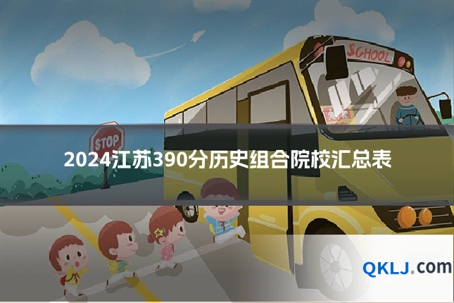 2024江苏390分历史组合院校汇总表