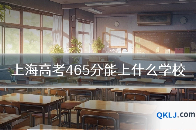 上海高考465分能上什么学校