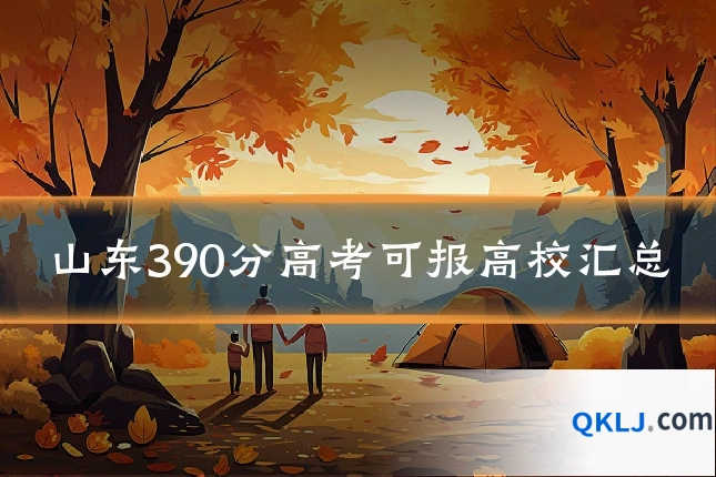 山东390分高考可报高校汇总