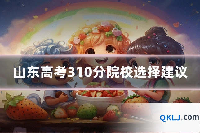 山东高考310分院校选择建议
