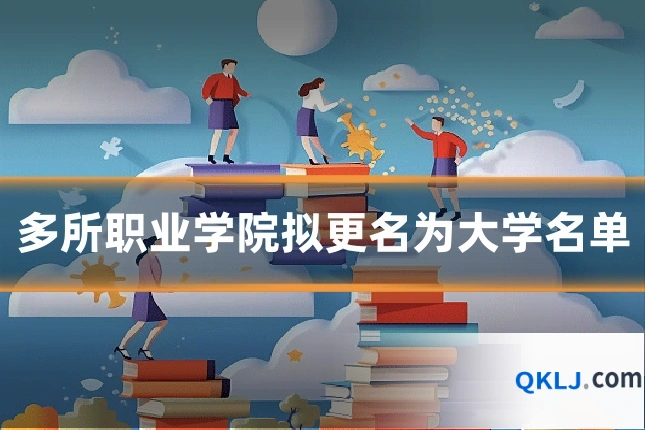 多所职业学院拟更名为大学名单