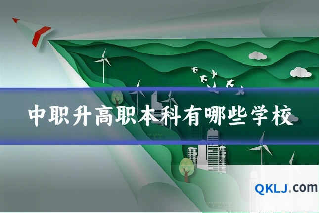中职升高职本科有哪些学校