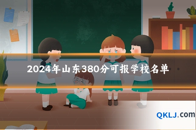 2024年山东380分可报学校名单