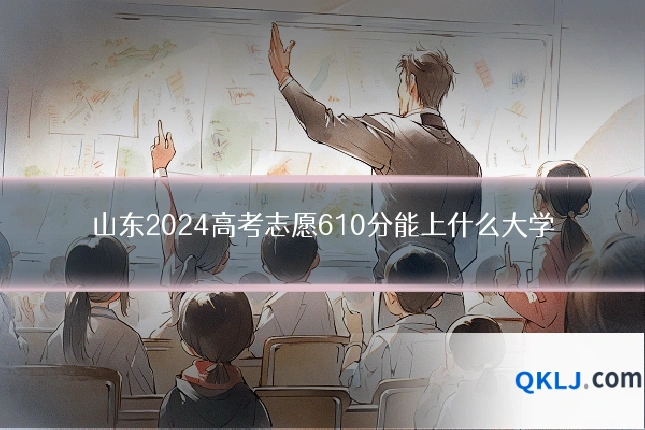 山东2024高考志愿610分能上什么大学