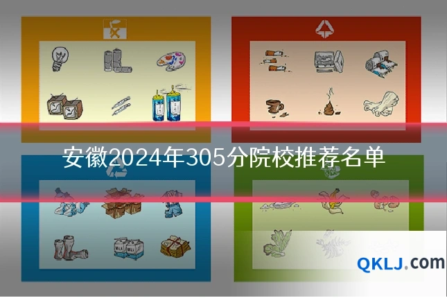 安徽2024年305分院校推荐名单